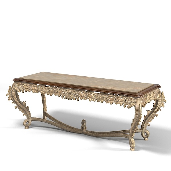 jumbo classic wood 3d model - jumbo classic wood carved console table baroque by shop3ds